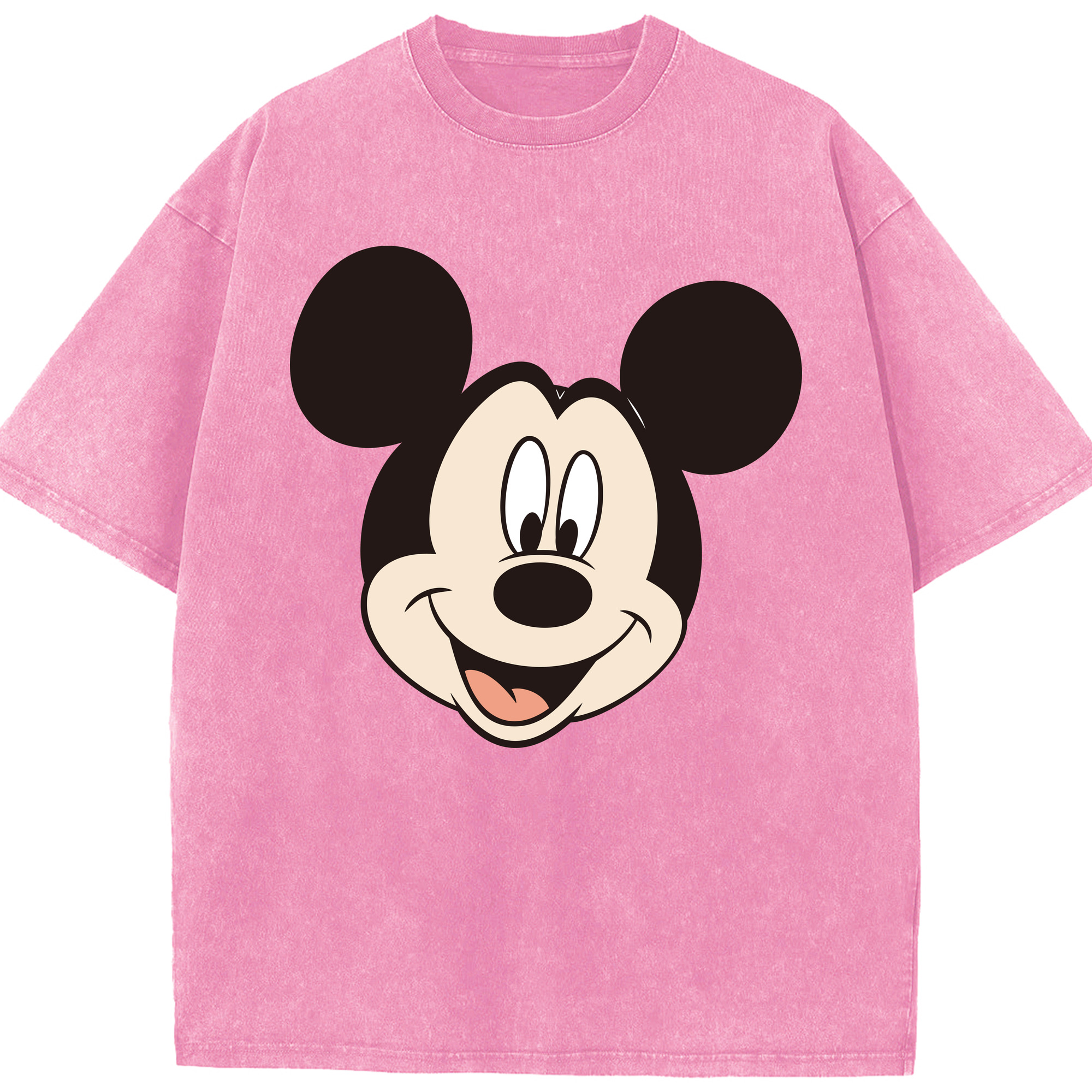 （画像用） ミッキーマウス Mickey Mouse 綿100% ヴィンテージ風 半袖Tシャツ（フロントプリント）